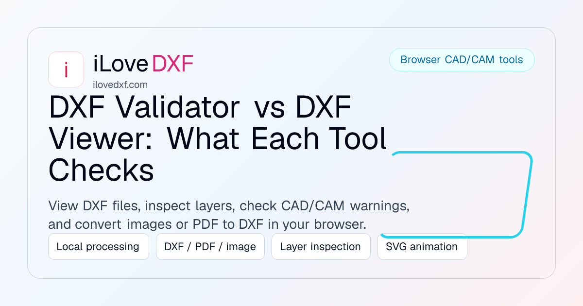 DXF Validator vs DXF Viewer - What Each Tool Checks | iLoveDXF